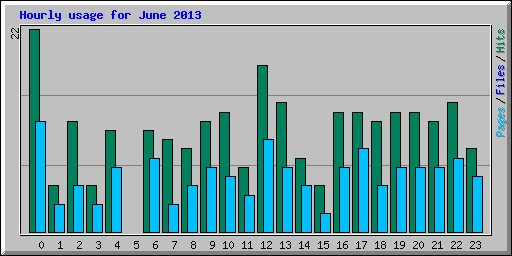 Hourly usage for June 2013